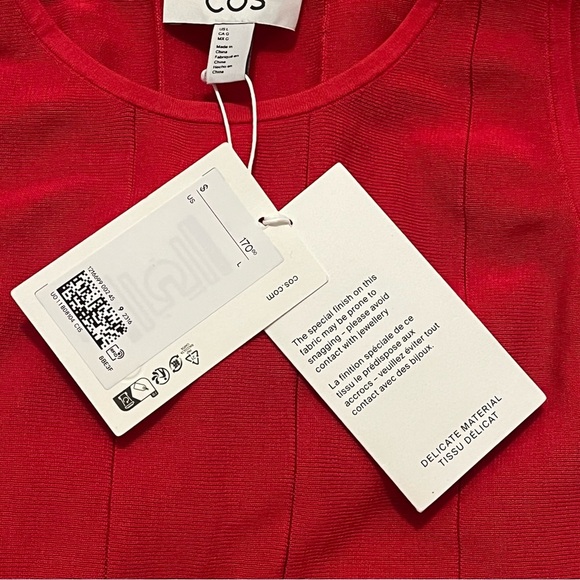 Cos Pleated Racer Neck Formal Maxi Dress NWT - Picture 6 of 12